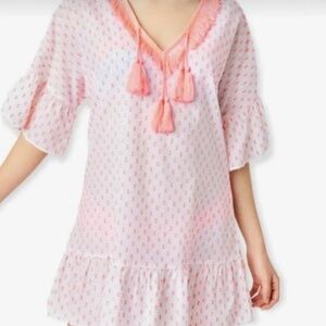 Lilly Pulitzer Kipper Neon Ruffle Hem Beach Cover Up- S/M